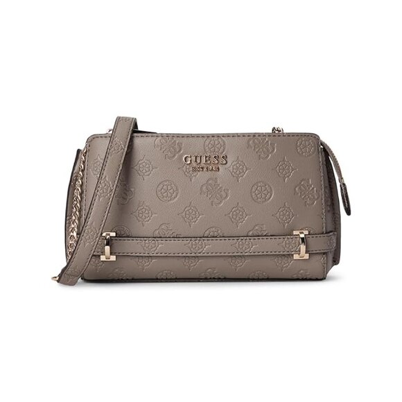 Guess Women's Zarela Mini Top Zip Monogram Embossed Crossbody Bag (NEW) - Picture 1 of 8